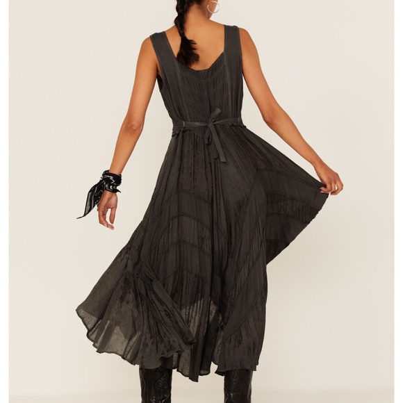 Scully Black Embroidered Boho Maxi Dress – Size L (NWT!) - Picture 2 of 8